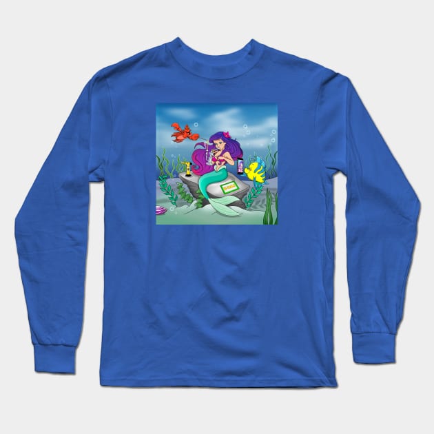 N-Hale Irie-Elle Dabbing Mermaid Long Sleeve T-Shirt by Nhale201